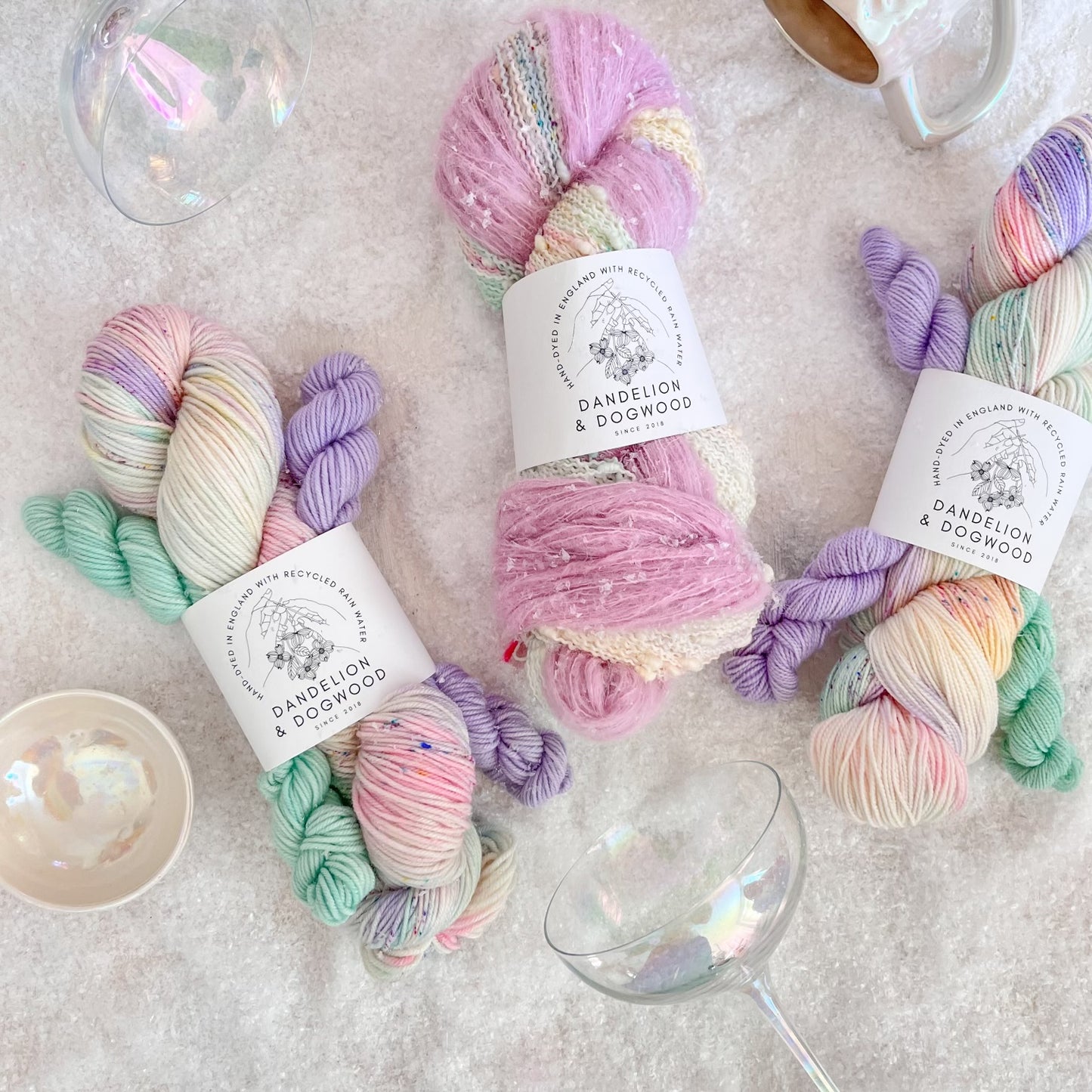 Lustreware Popcorn & Dandelion Duo