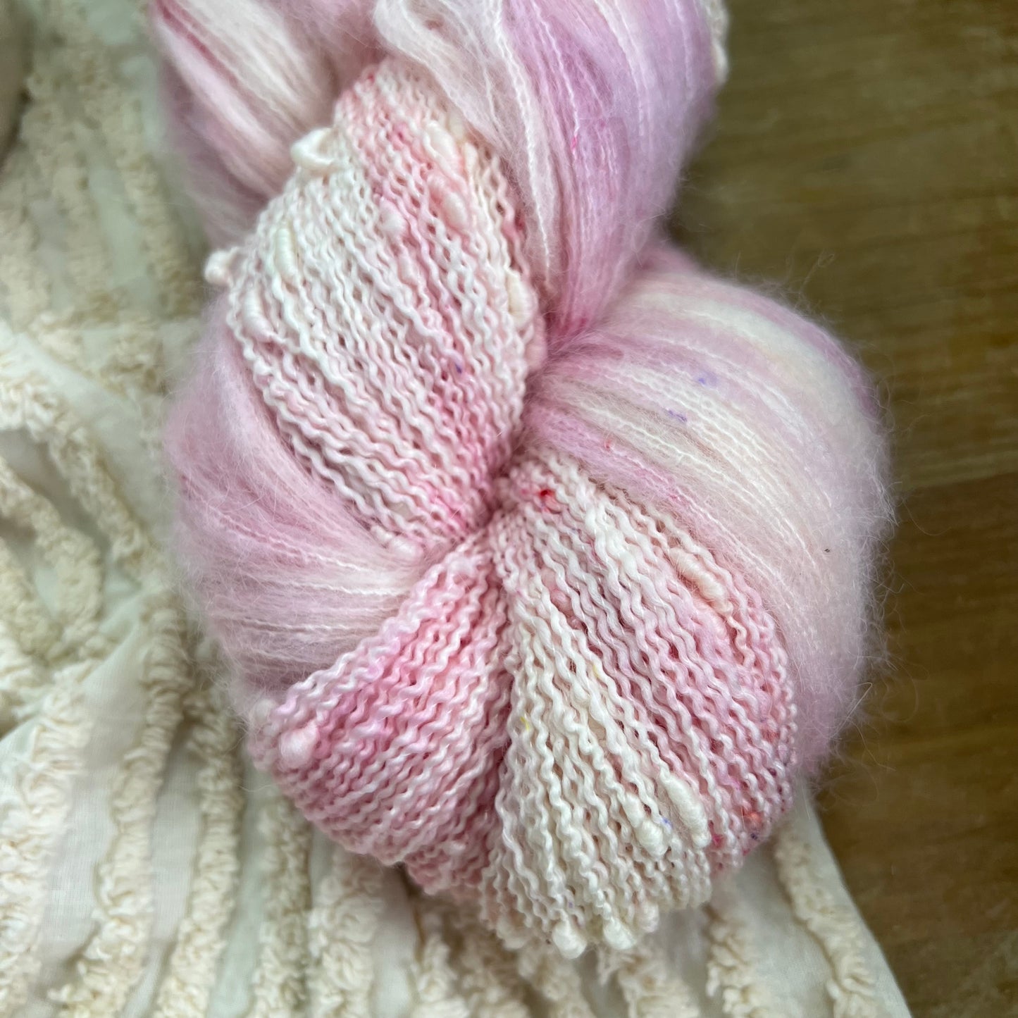 Pink Lustreware Popcorn & Dandelion Duo