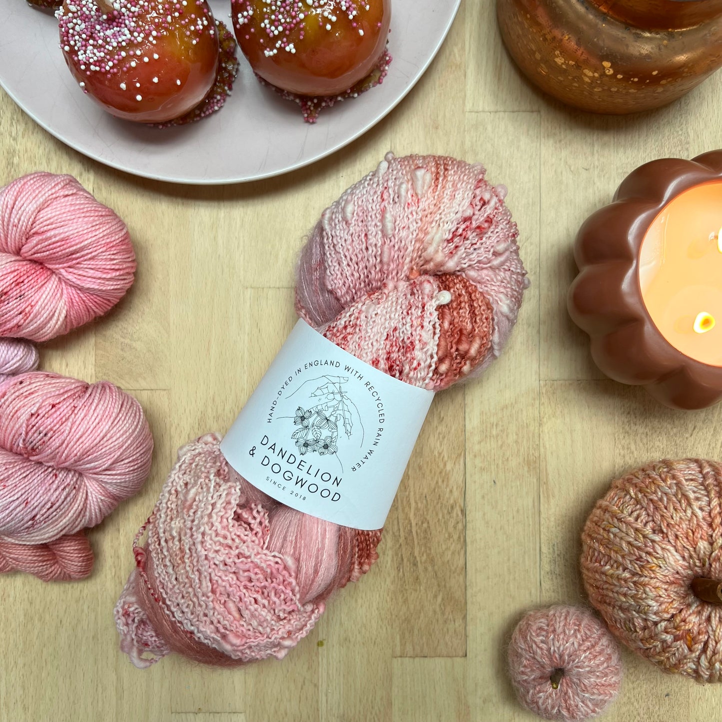 Autumn Candy Apple Popcorn & Dandelion Duo