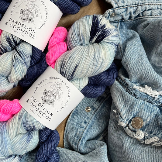 Acid Wash Jeans Sock Set